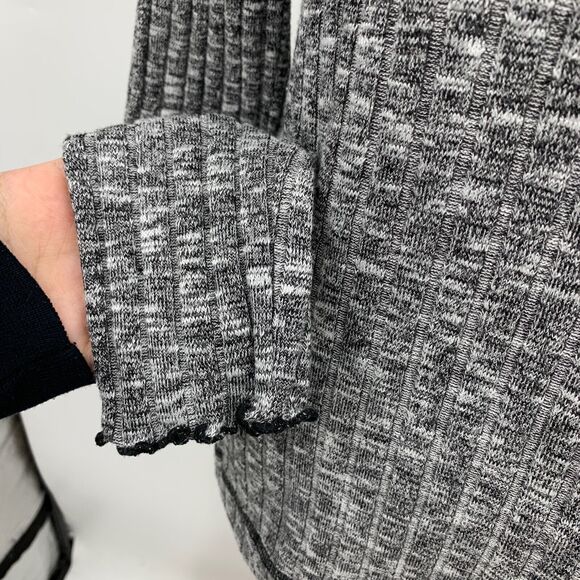 Michael Stars Sweater Womens OS One Size Grey Hidden Snap Buttons Long Sleeve - Picture 5 of 14